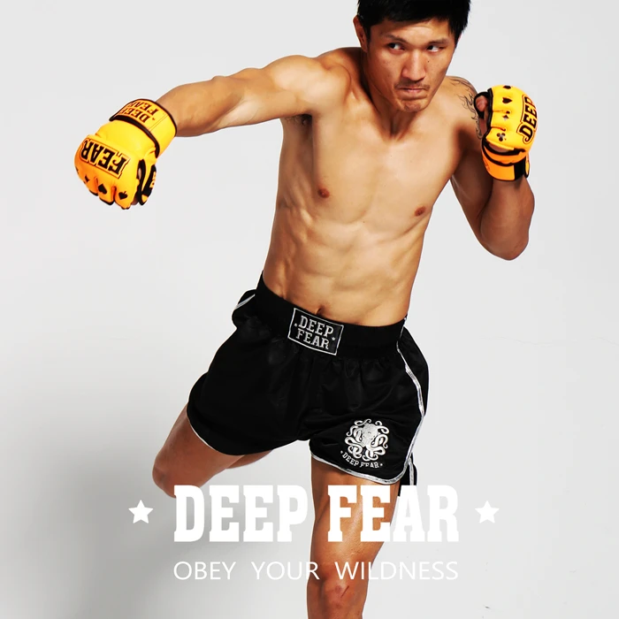 DEEP FEAR分指拳套MMA综合格斗健身搏击半指拳套泰拳拳击分指手套