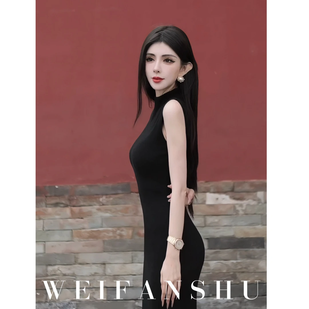 WEIFANSHU/魏凡舒【优雅天鹅】针织连衣裙