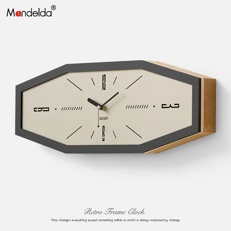 Mandelda2025新款钟表挂钟客厅现代简约大气创意时钟挂墙面高级感