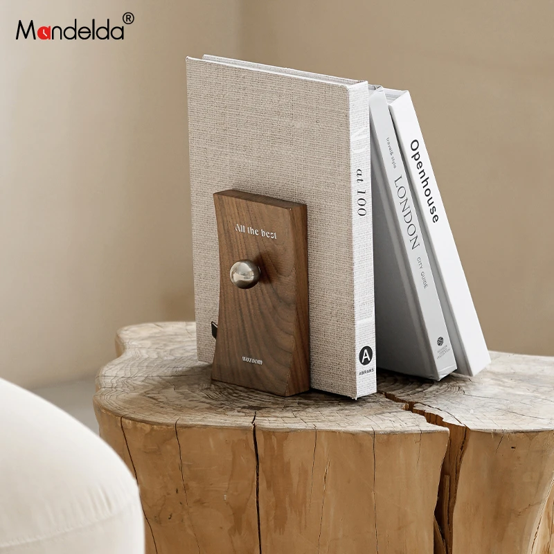 Mandelda简约书立架桌面创意书档学生用书夹玄关客厅摆件装饰品