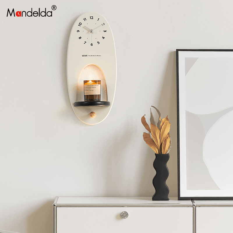 Mandelda现代简约钟表挂钟家用客厅2023新款艺术创意时钟装饰墙