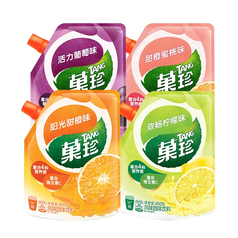 菓珍冲饮果汁粉400g*1袋果味夏天柠檬水橙汁固体饮料速溶袋装
