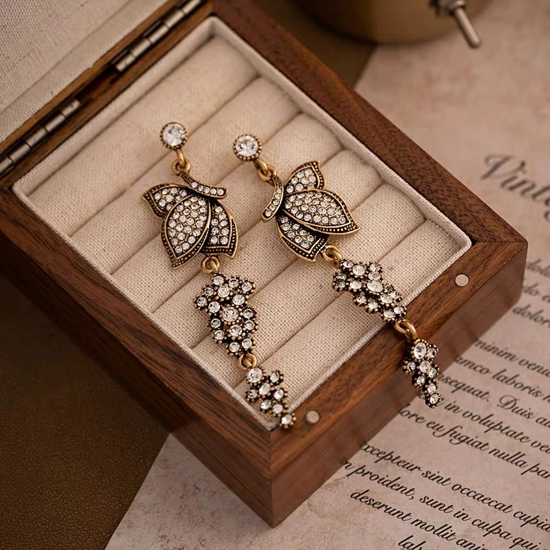 【北欧风情】西洋复古做旧工艺耳钉女-5682