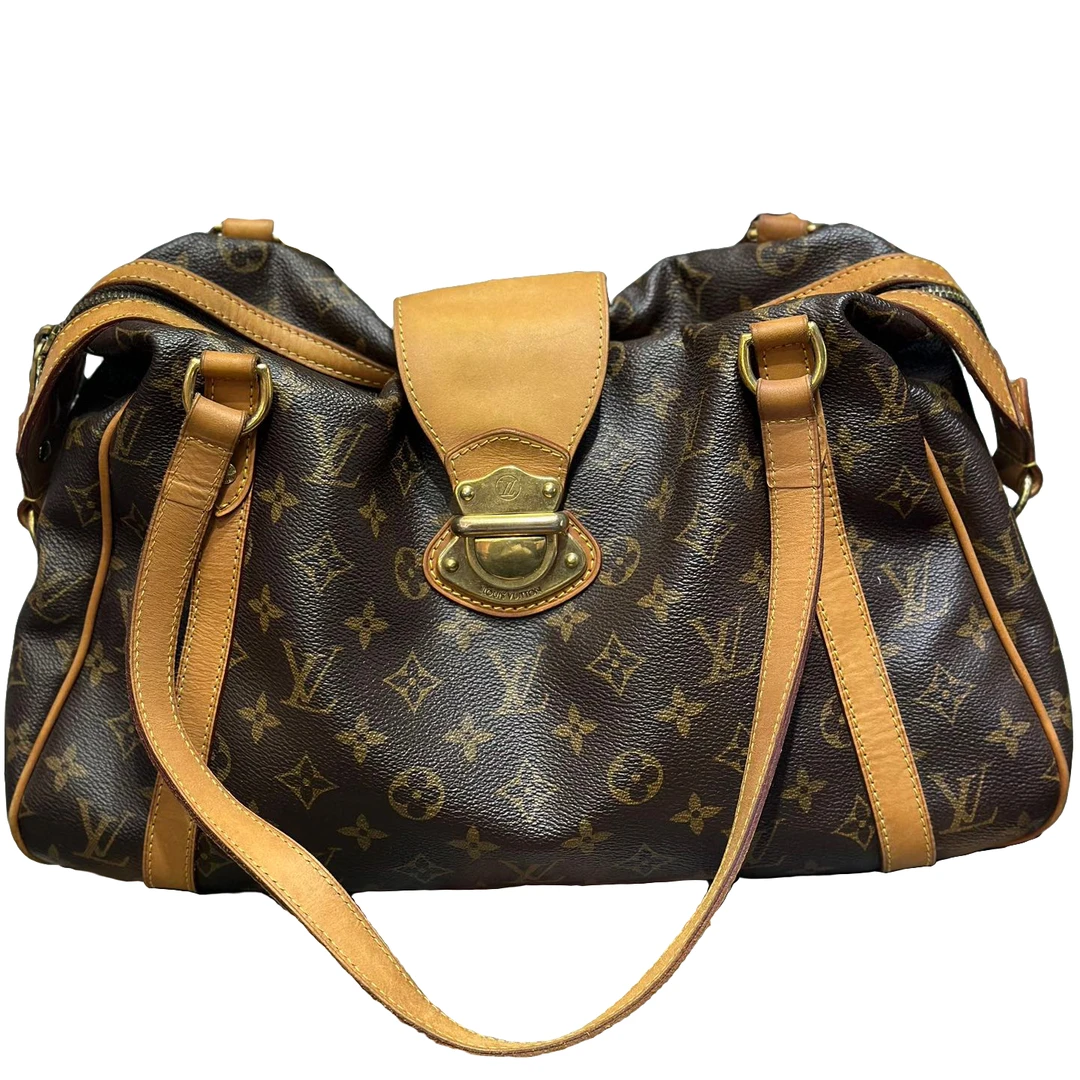 90新 LouisVuitton/路易威登 老花元宝金扣腋下包