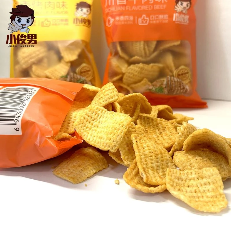 小俊男滋滋脆小米玉米杂粮锅巴川香牛肉味麻辣锅巴零食整笋0g