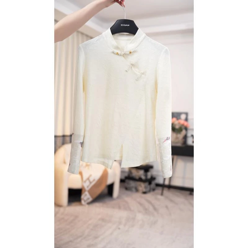 仫赐【花想容】新中式国风春季新款日常气质上衣F9170-1