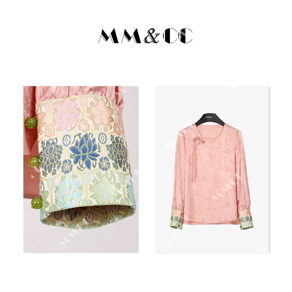 【素婉佳人】国风盘扣衬衫女2024早春新中式高级感长袖上衣F9003