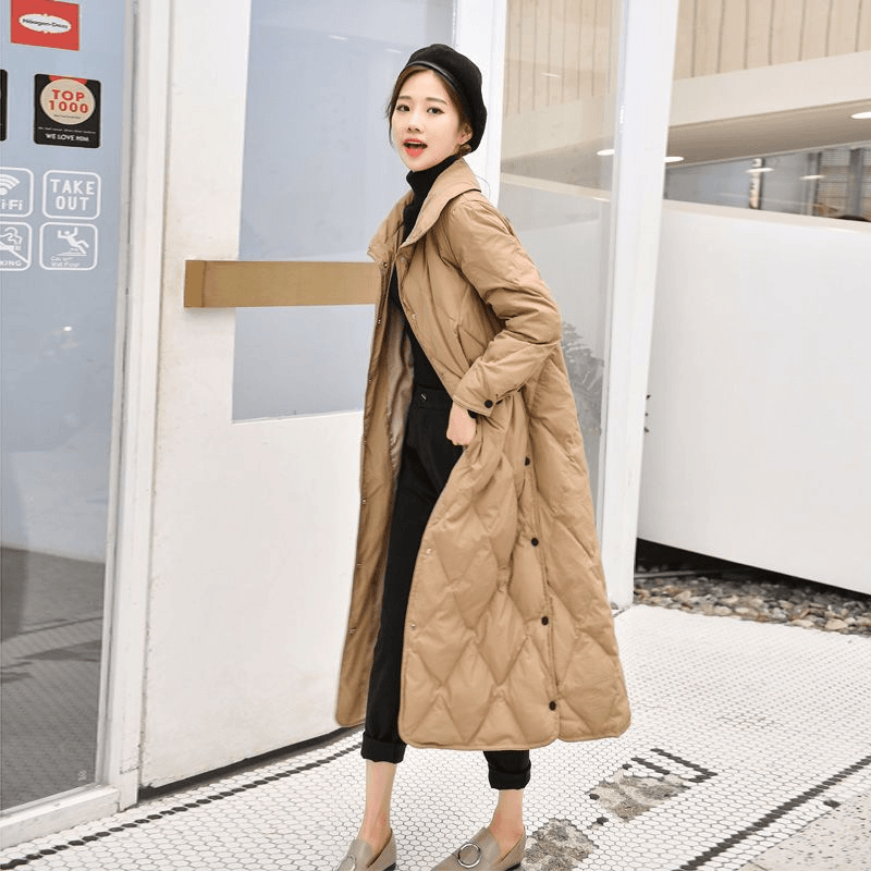反季清仓轻薄服女韩版时尚宽松休闲过膝长款单排扣白外套