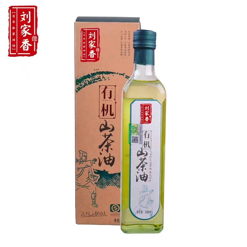 刘家香有机山茶油500ml 食用油炒菜凉拌