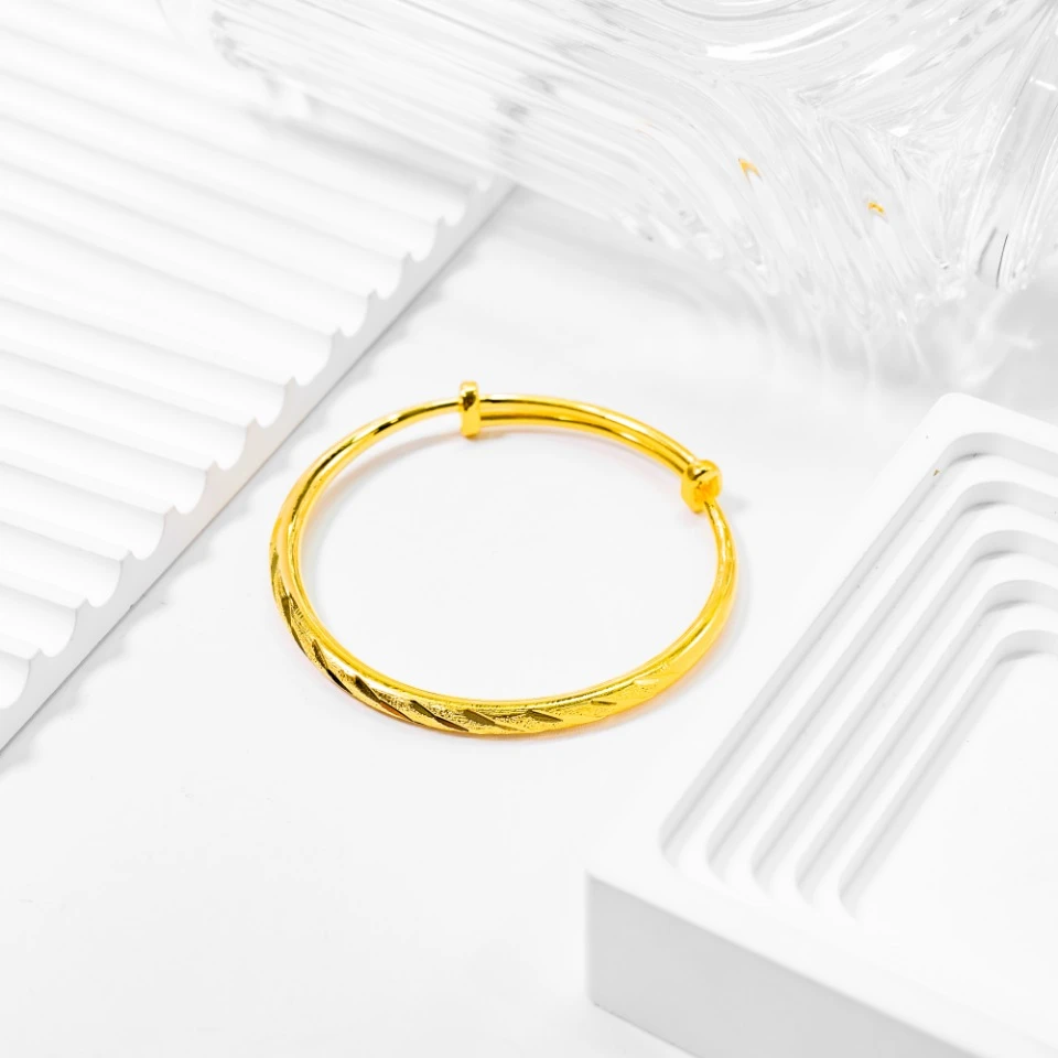 足银手镯 磨砂精美素款 流星雨推拉手镯圆 气质时尚百搭