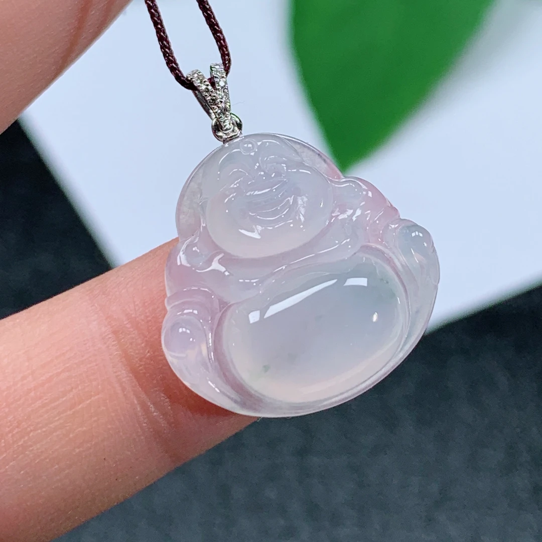 天然A货翡翠冰润小佛公吊坠