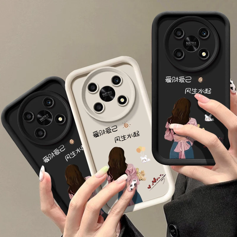 天眼阶梯爱财爱己适用荣耀x30手机壳honor加厚防摔全包软壳手机套