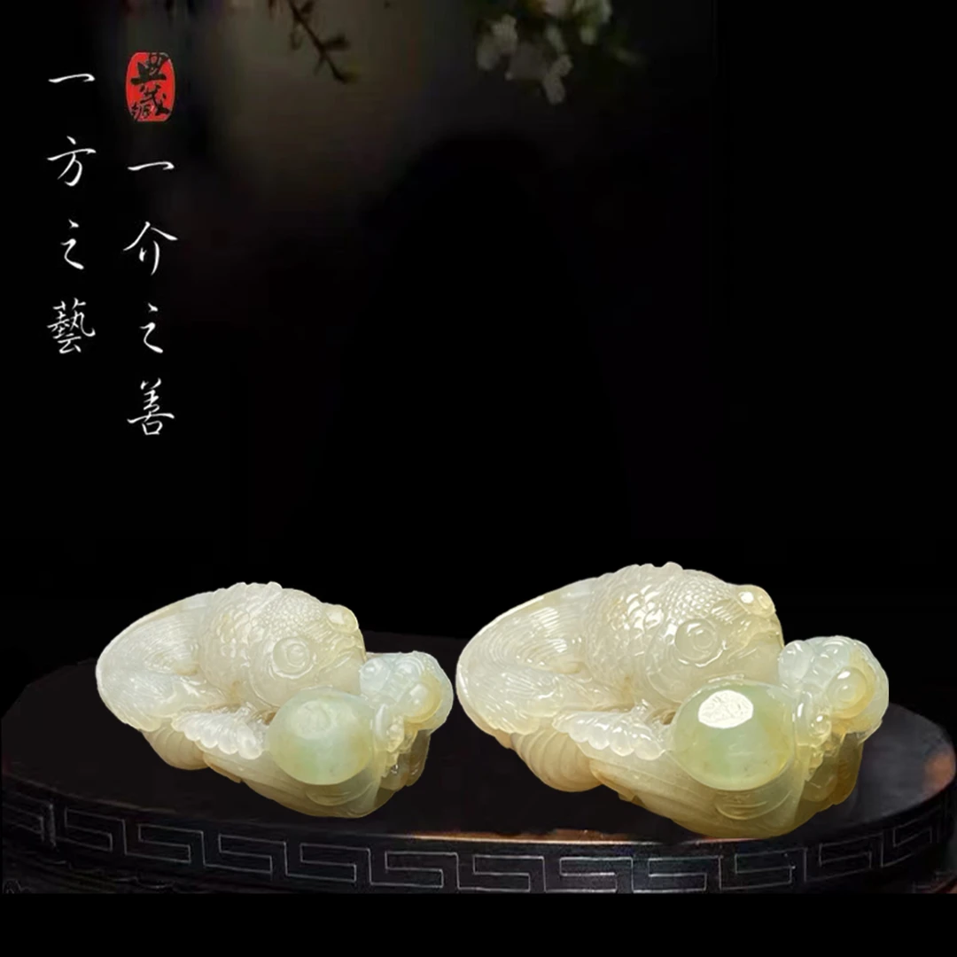 【已结缘】合一堂翡翠工作室定制展示：糯冰冰黄《金玉满堂》毛货产品