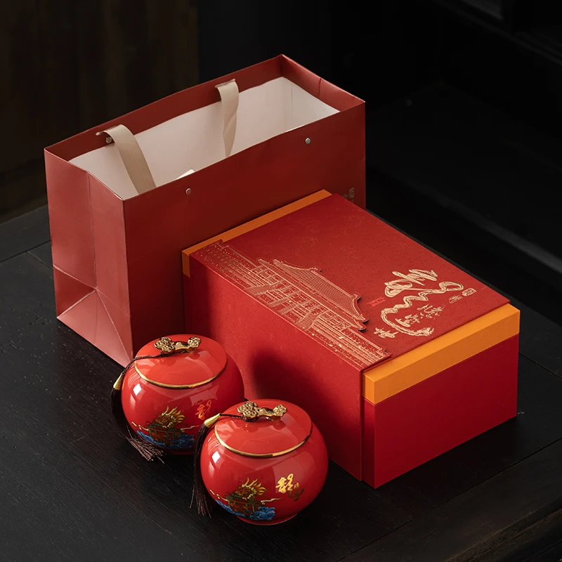 品质茶叶礼盒装浓香型武夷金骏眉正山小种红茶500g礼盒装送礼长辈