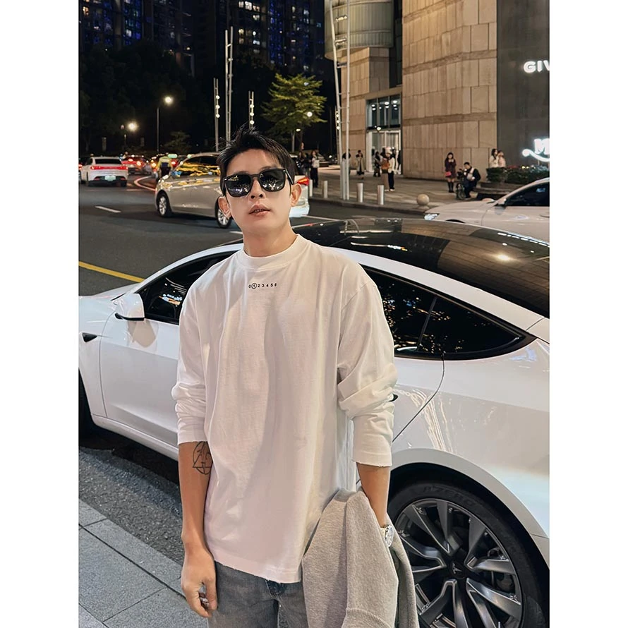 《现时福利价三天》400g马拉拉123 字母印花百搭男女款长袖T恤