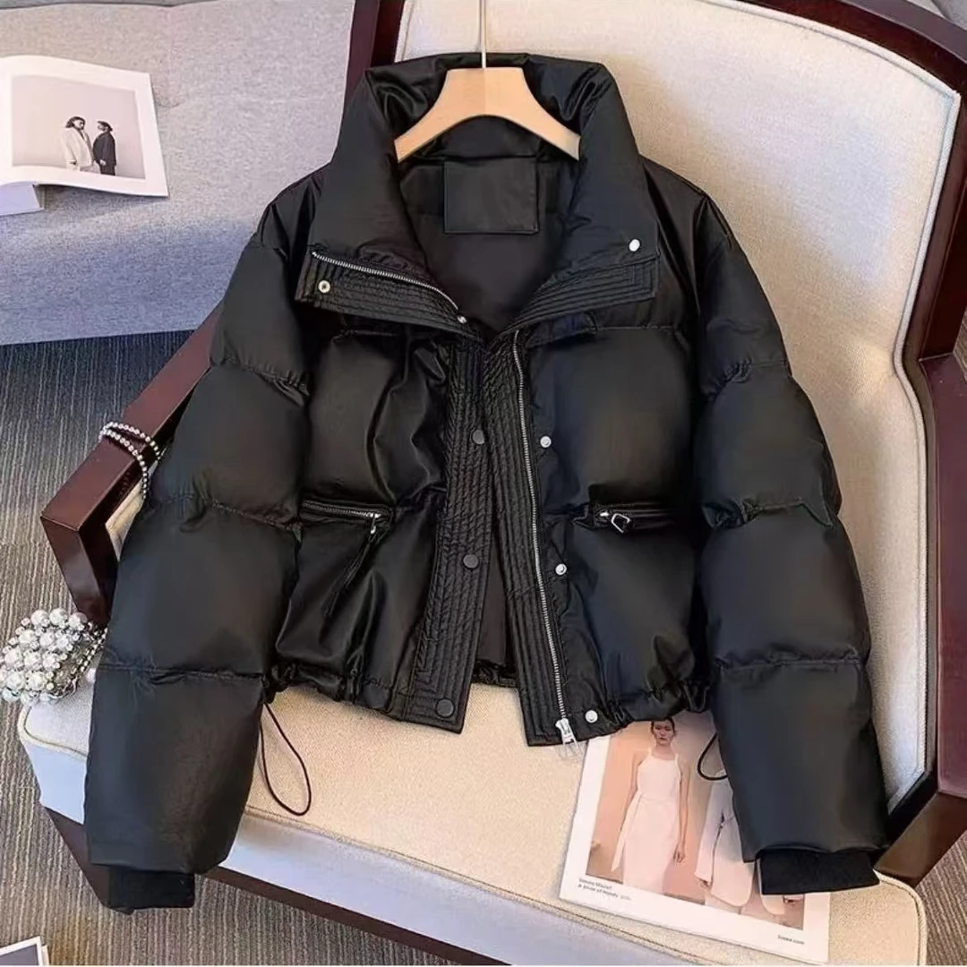 2024秋冬新款时尚短款棉衣小个子面包服气质外套百搭S111长54