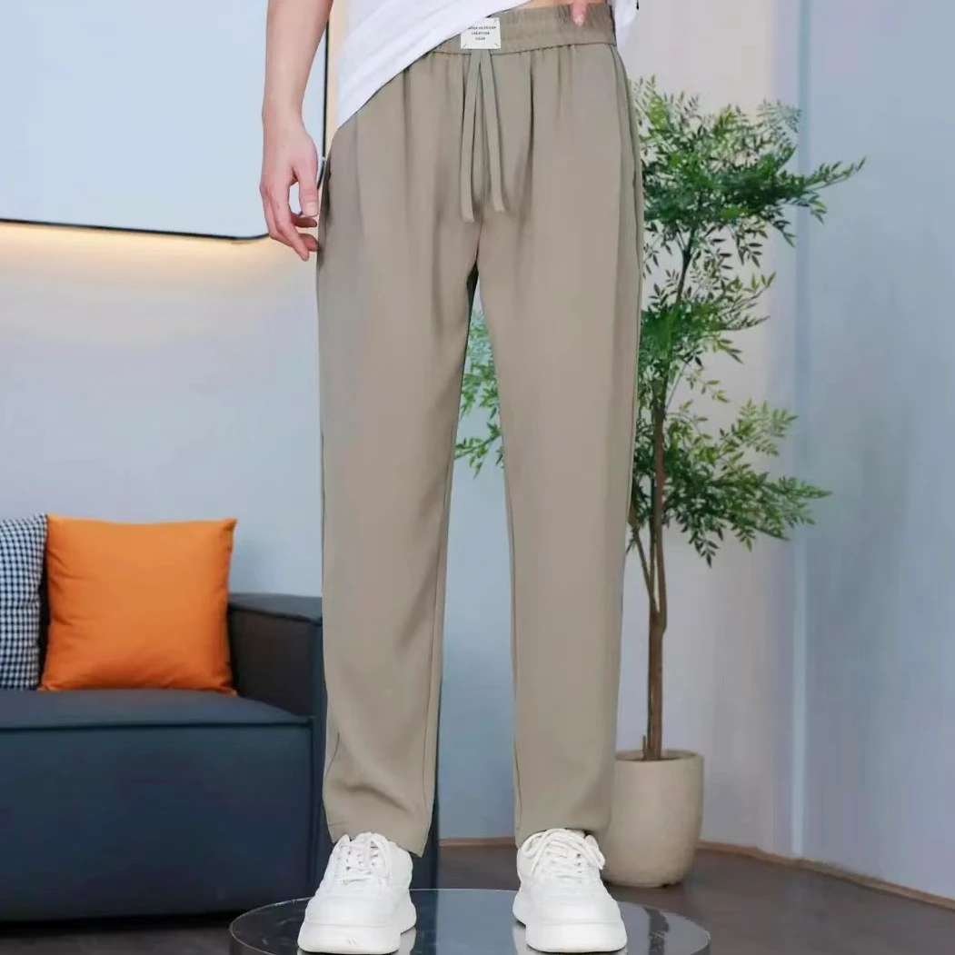 2024秋季新款垂感百搭直筒西裤男简约时尚显瘦小脚休闲裤527