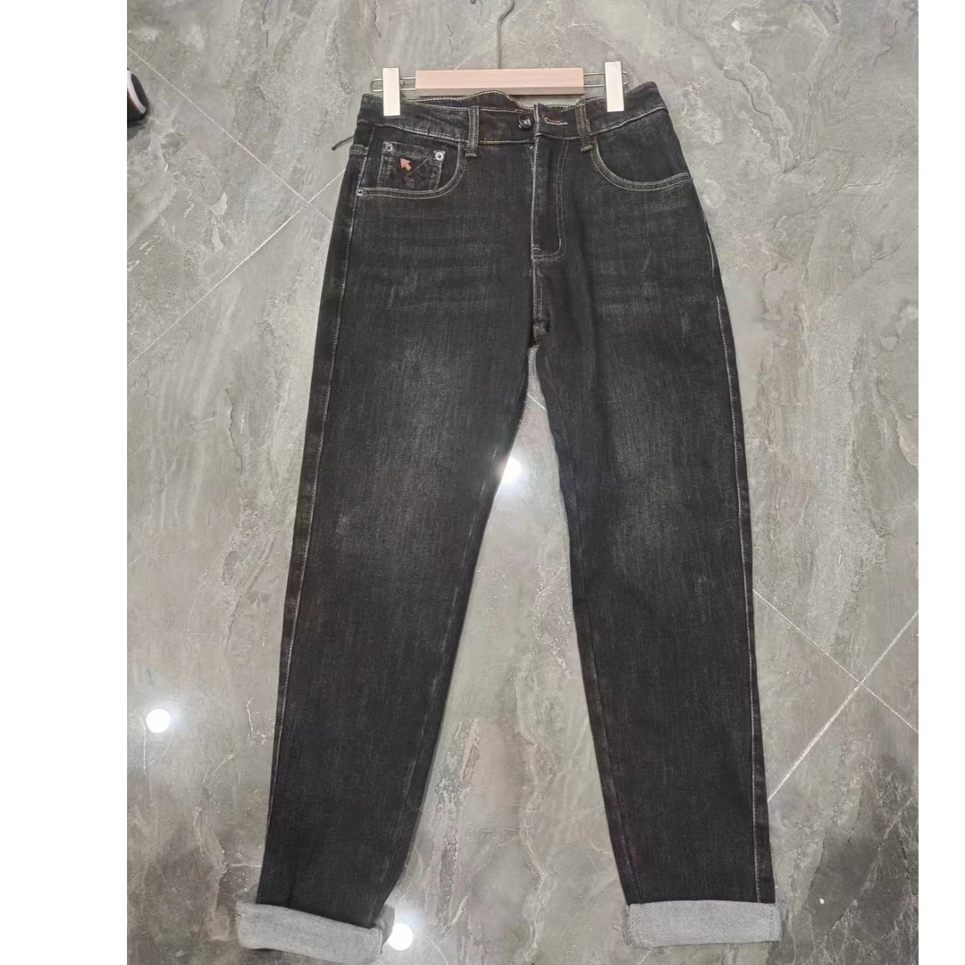 2024春秋新款牛仔裤男款潮流时尚百搭哈伦小脚裤休闲裤1454长91