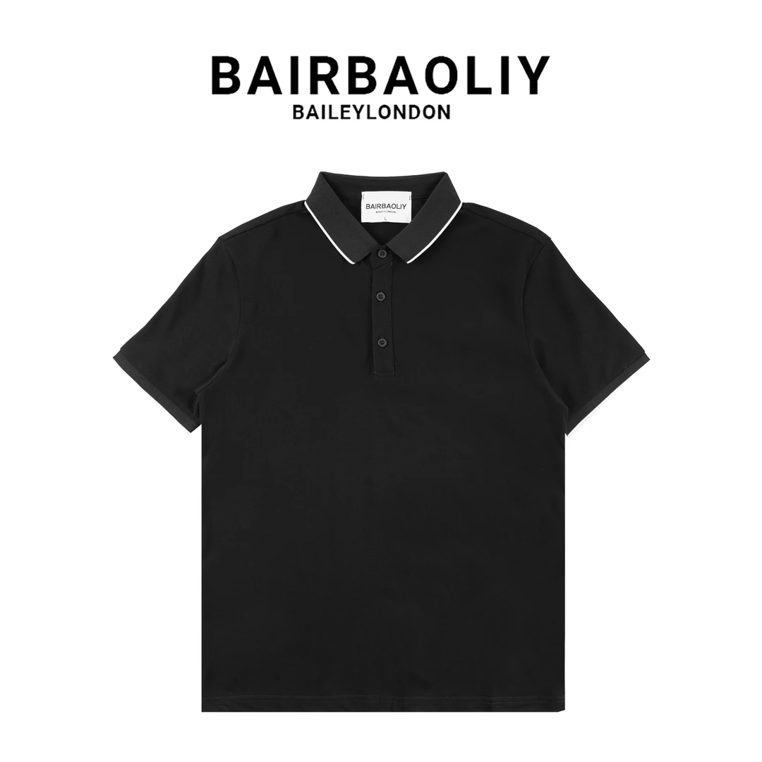 BAIRBAOLIY新款商务休闲凉感百搭纯色翻领短袖T恤POLO夏季男款