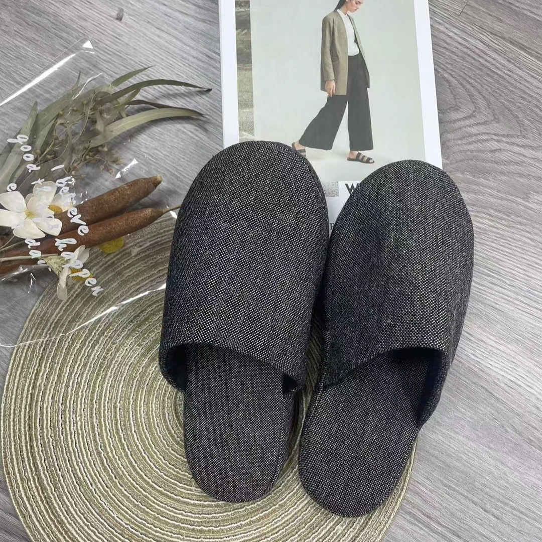 清货  出口尾单  汉麻室内地板拖鞋（微瑕）