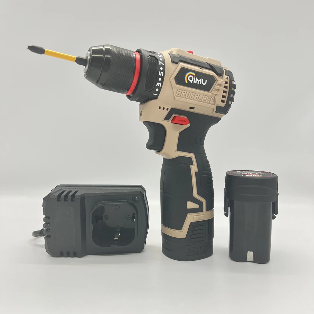 QIMU無刷大扭力手電鑽小鋼炮16V博士款自鎖齒輪2電一機（原廠紙盒
