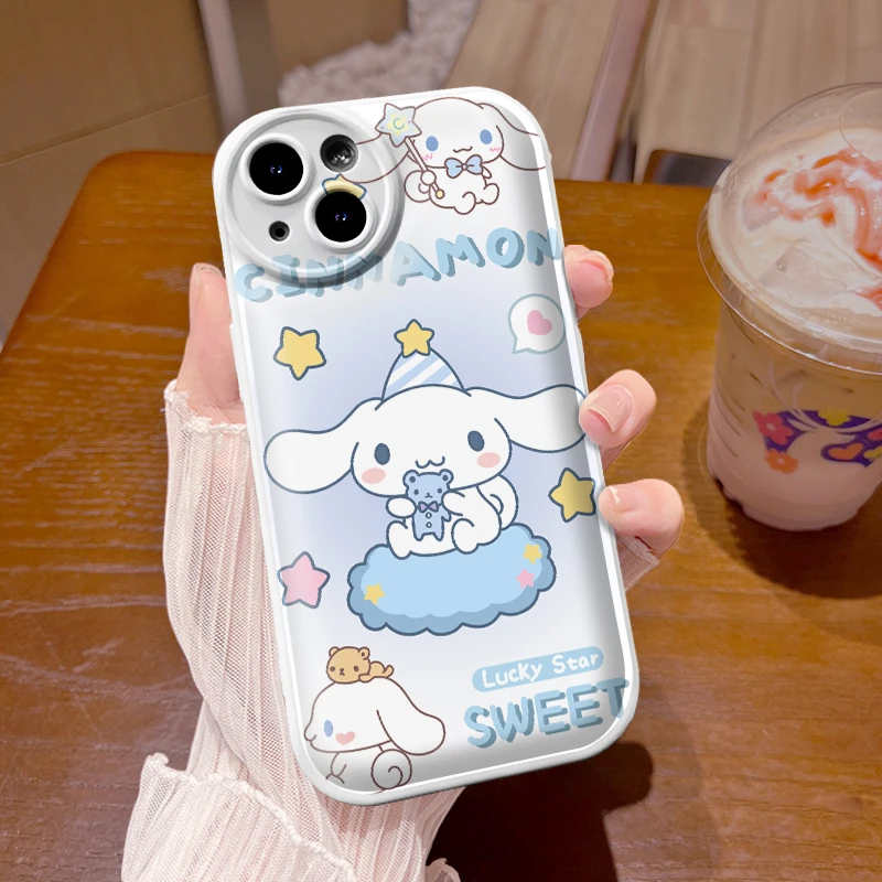 适用苹果华为荣耀oppovivo小米13全包手机壳玉桂狗星星气垫支架L