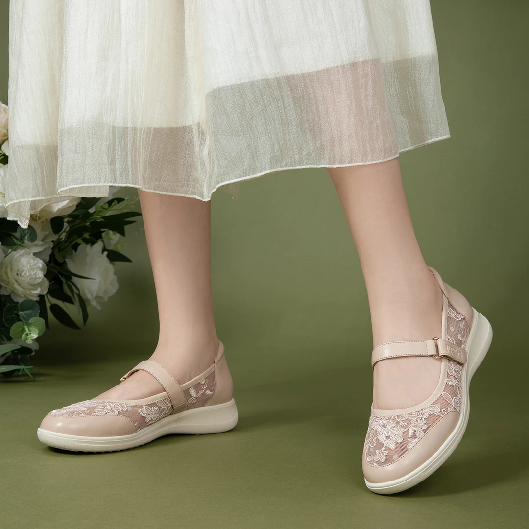 沙驰 简约舒适女单鞋百搭舒适通勤玛丽珍女鞋