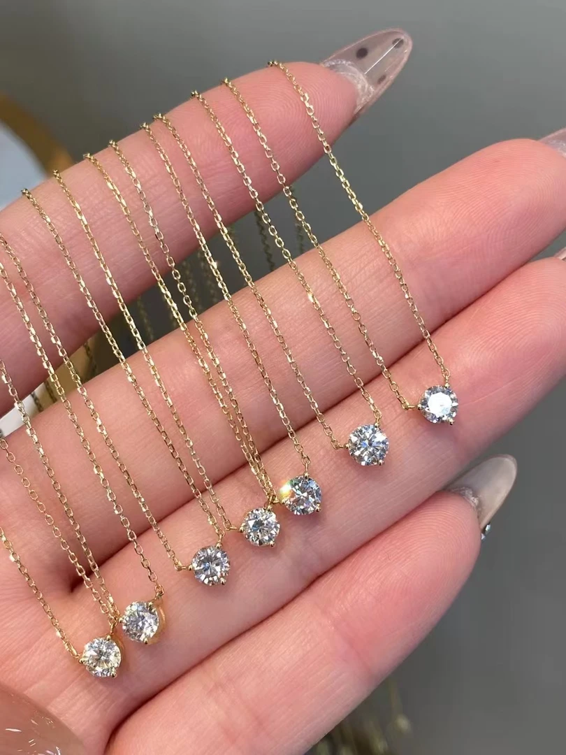 【小晗专属】三十分三爪钻石项链多样性发一时尚镶嵌精致经典百搭