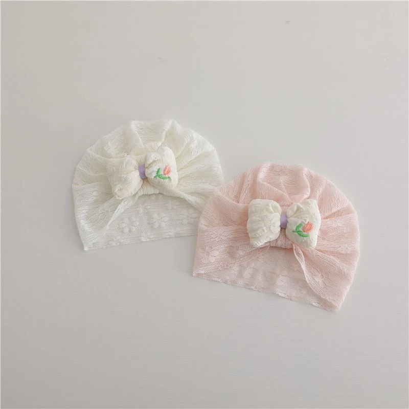 婴儿帽子可爱春夏季宝宝轻薄款护囱门帽女童新生儿胎帽印度套头帽