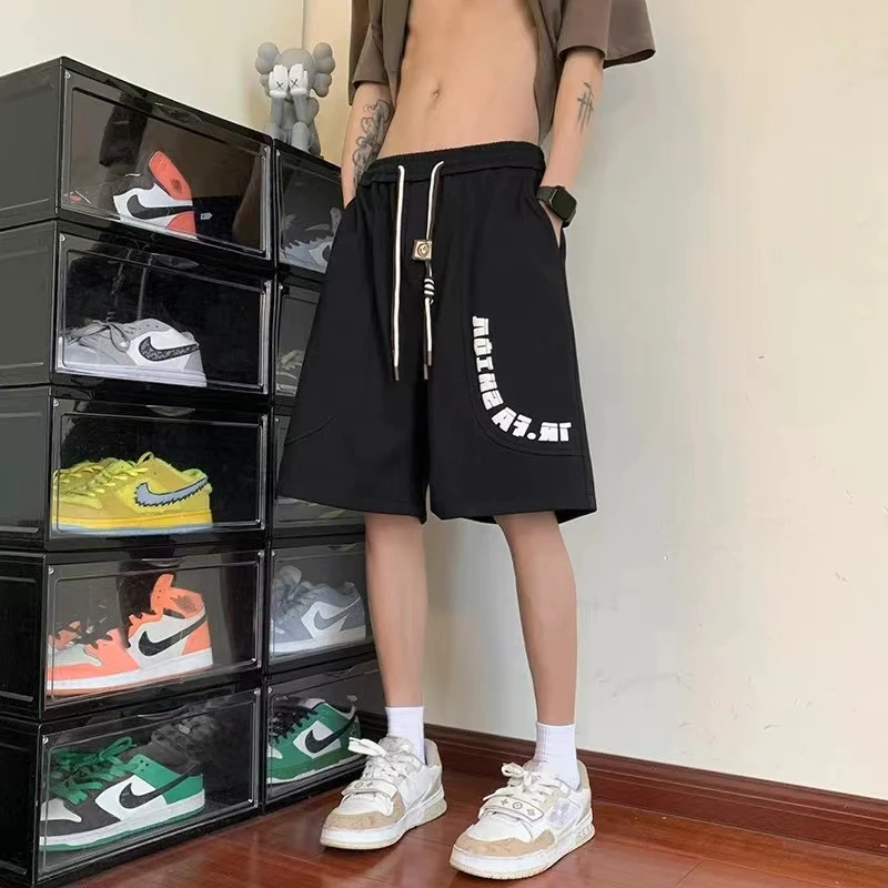 乱拍随机发货短裤男士大码字母五分裤潮牌宽松休闲运动裤莲(501).