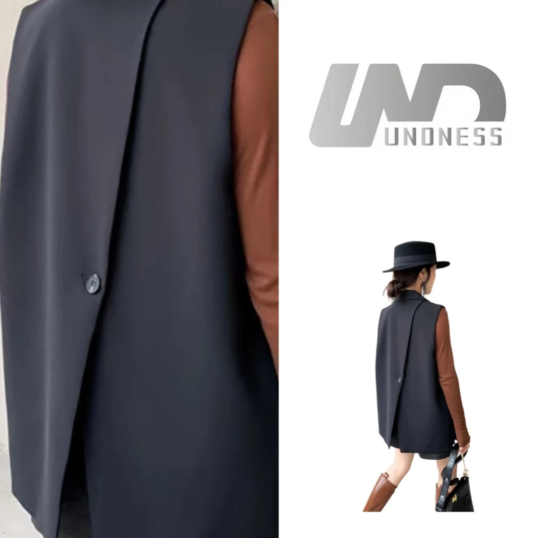 捡大漏！设计师品牌单！秋季女高级感宽松两粒扣马夹外搭西装马甲