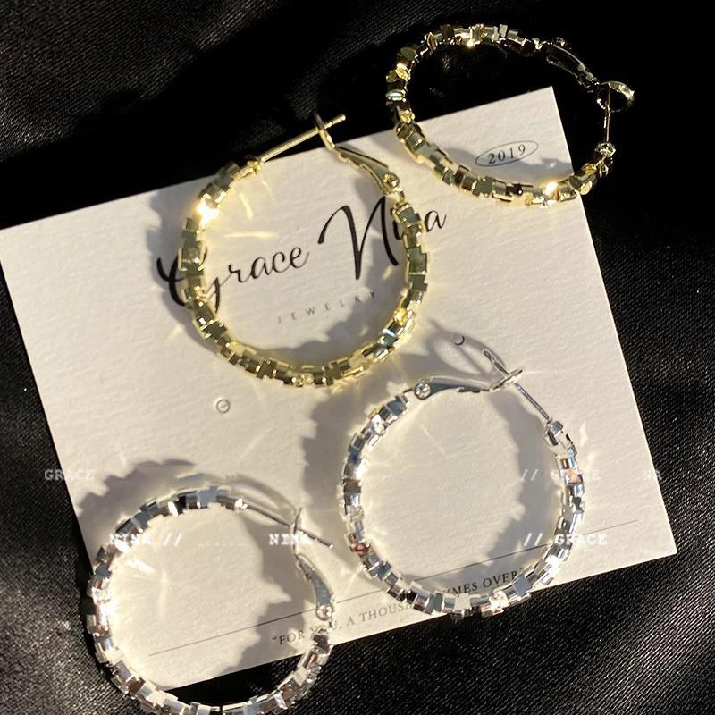 简单就好~不规则圈圈耳环女小众设计耳针高级感简约耳饰2024新款