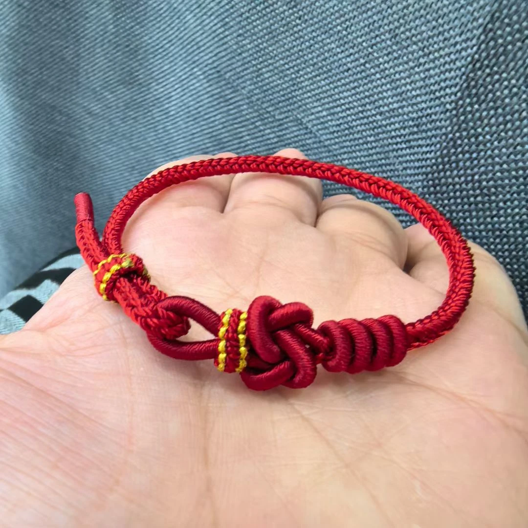 非金属布艺手链 敦煌系列成品手编四平八稳 本命年手绳手链同心结
