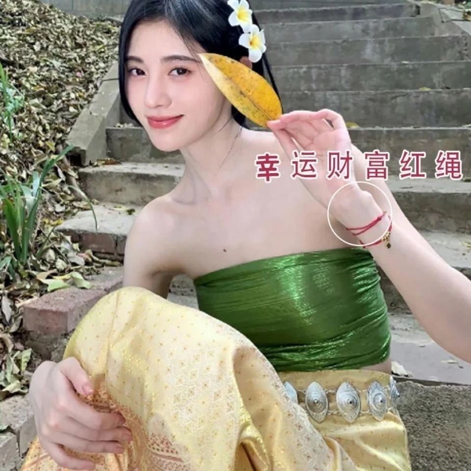 非金属布艺手链 鞠婧祎同款红绳手链创意极简学生闺蜜情侣小众 百