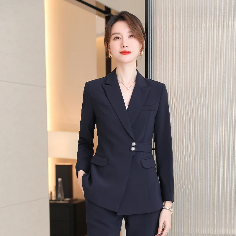 SHILUYA/诗璐雅西装外套女时尚高级感气质收腰修身商务职业工作服