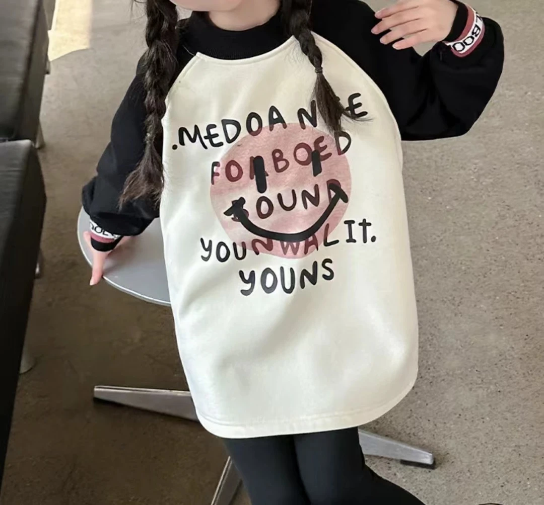 冬季新款韩版洋气套头加绒圆领百搭长袖打底T恤009685