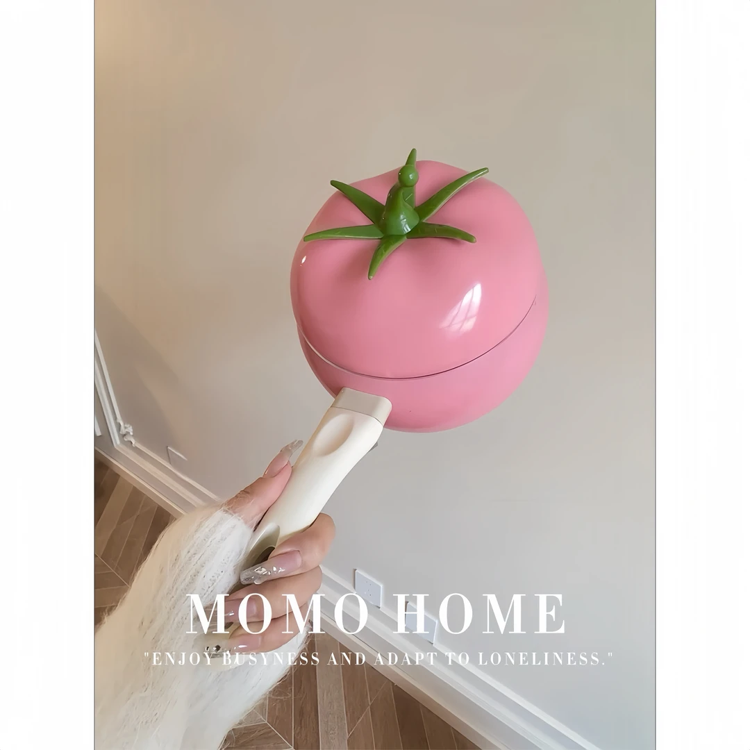 MOM0·西红柿奶锅小锅多功能单人小型家用不粘锅创意长柄煮面锅 ·
