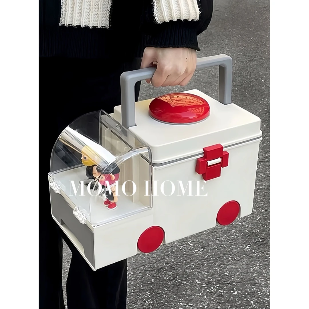 MOMO·家用医药箱手提大号收纳储藏箱救护车大容量塑料药箱 ·