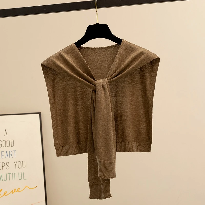 柔软高端百搭护肩颈气质网红洋气针织外搭披肩女办公室空调房搭肩