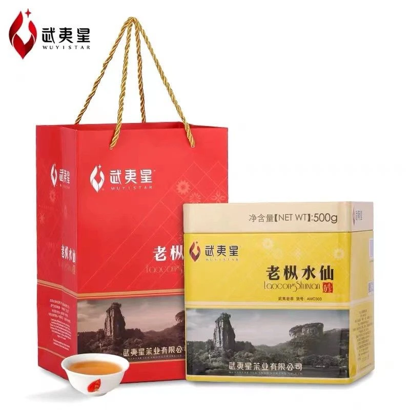 武夷星MC303老枞水仙茶叶 一级500g/1罐装武夷岩茶乌龙茶叶足火
