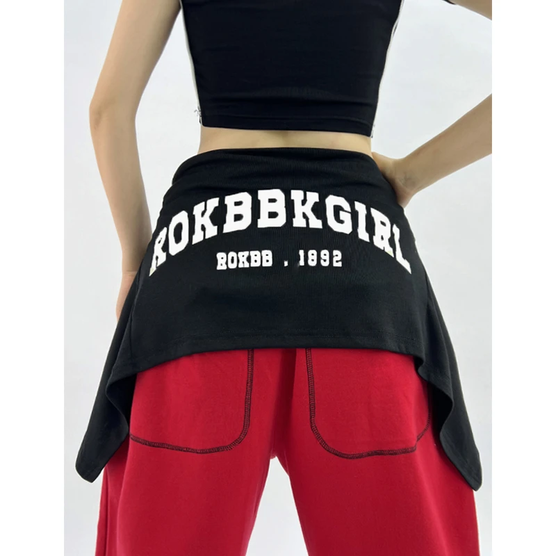 ROKBBK-K/布韩爵士舞小外套系腰jazz外搭两穿街舞上衣女短款字母