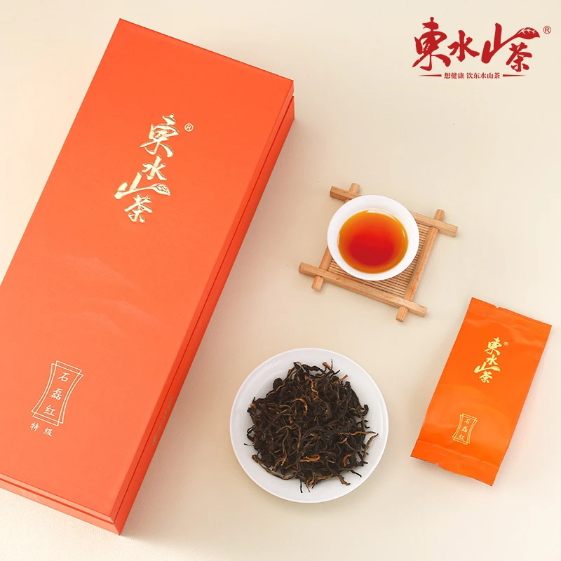东水山茶广东十大名茶蜜香型特级红茶茶叶石磊红102g送礼礼盒装