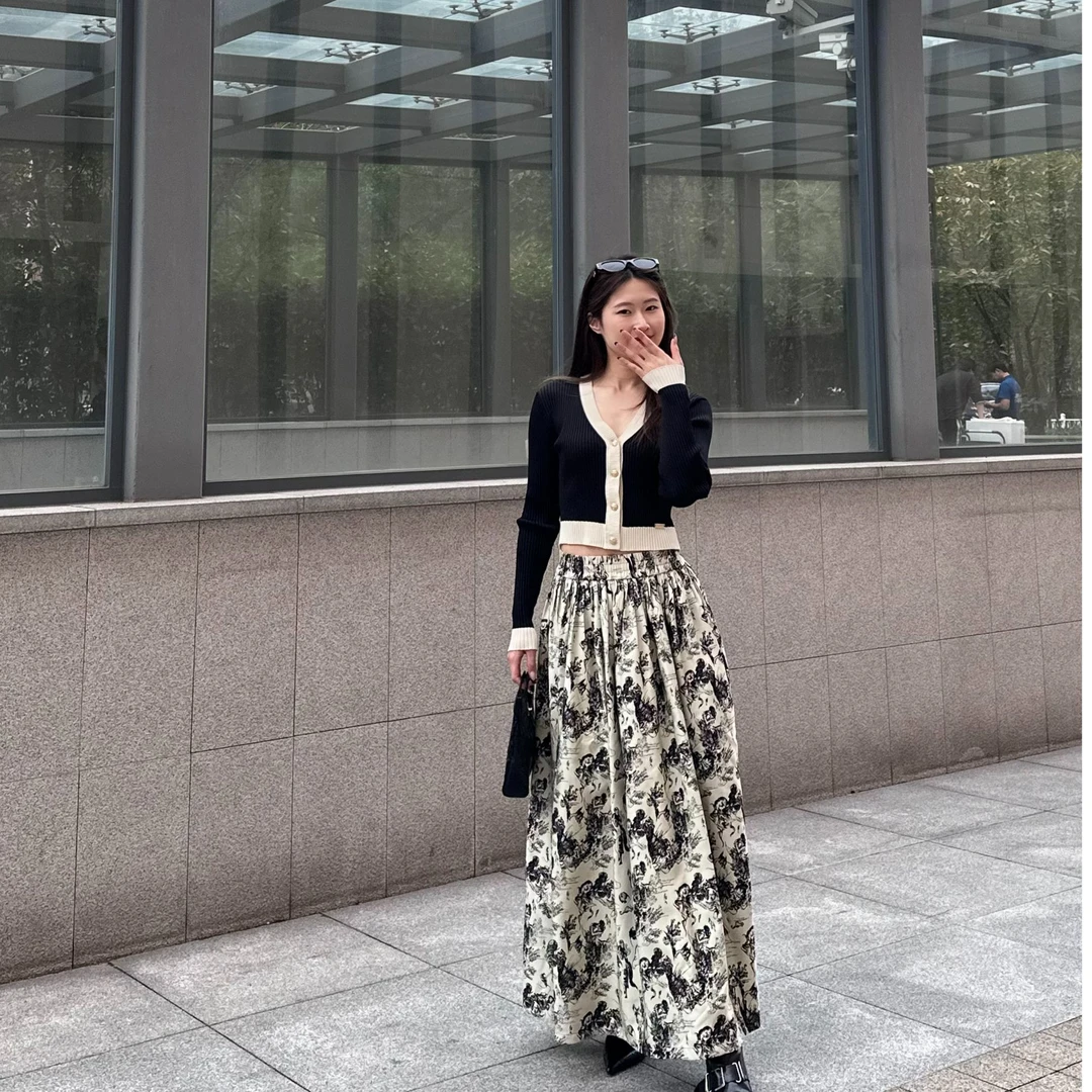 WIWH  花色半身裙