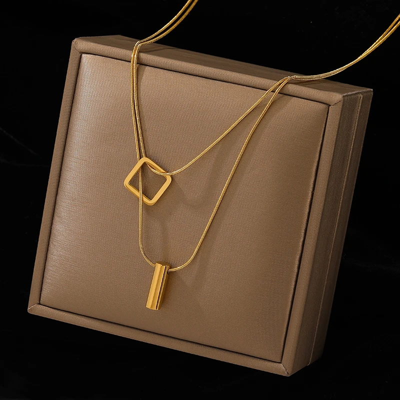 钛钢项链 项链女2023年新款潮长款小众设计高级感毛衣链秋冬