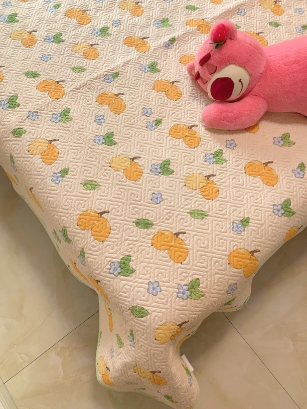 双面百分百棉双人床盖