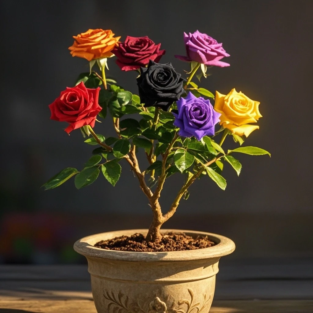 玫瑰花苗四季开花大花玫瑰花栽蔷薇老桩月季根室内阳台花卉绿植物