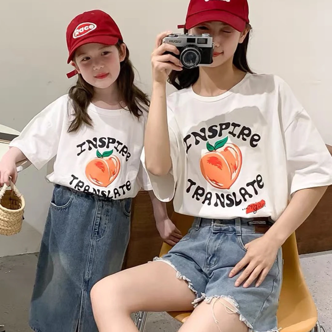 【编号D737】QX2659-03-儿童桃子T恤白色-MGF