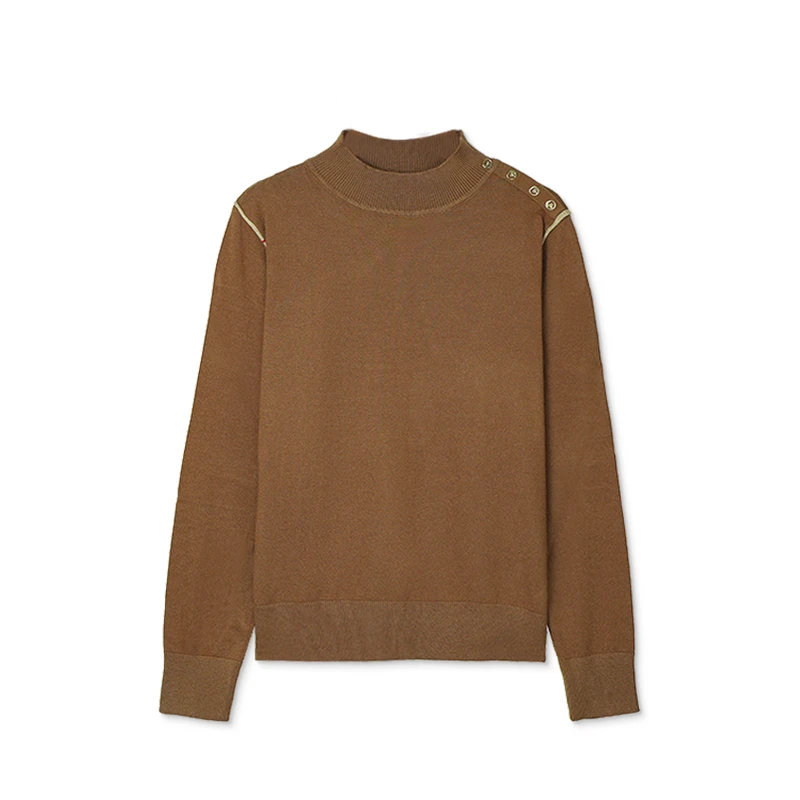 A 70008-1：秋季2025新款圆领针织女装打底衫上衣