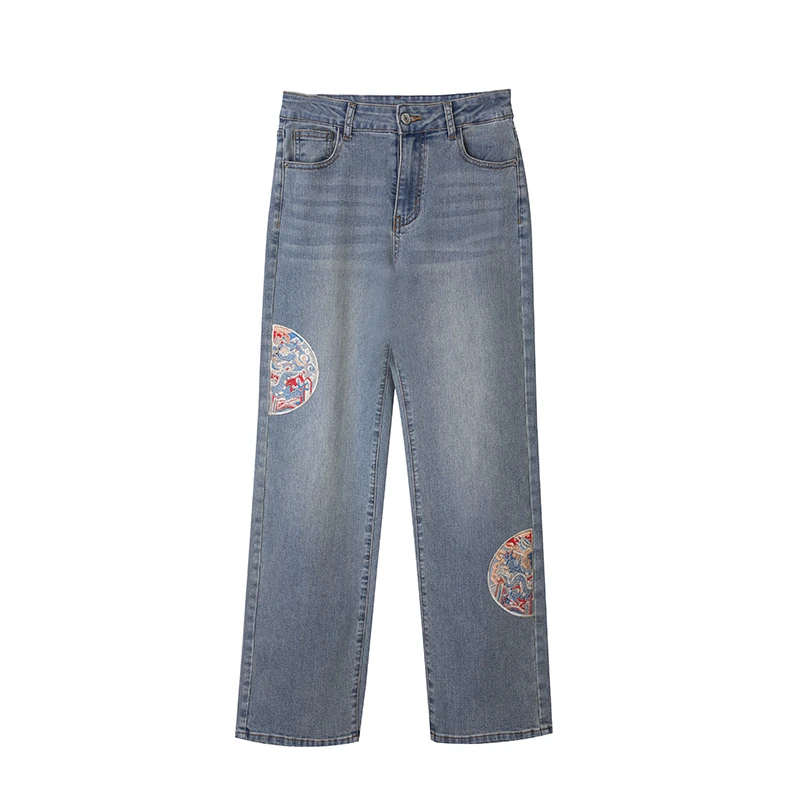 【释上SHISARIG】F95250108-2 新中式窄版牛仔直筒裤