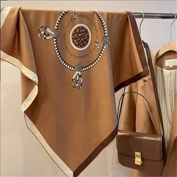 Qiantang Story/钱塘故事砂洗圈 18姆米重磅砂洗88*88cm大方巾